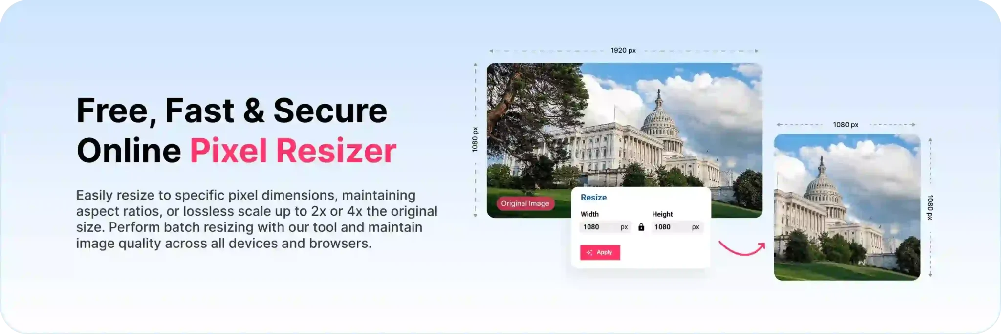 resize image pixels