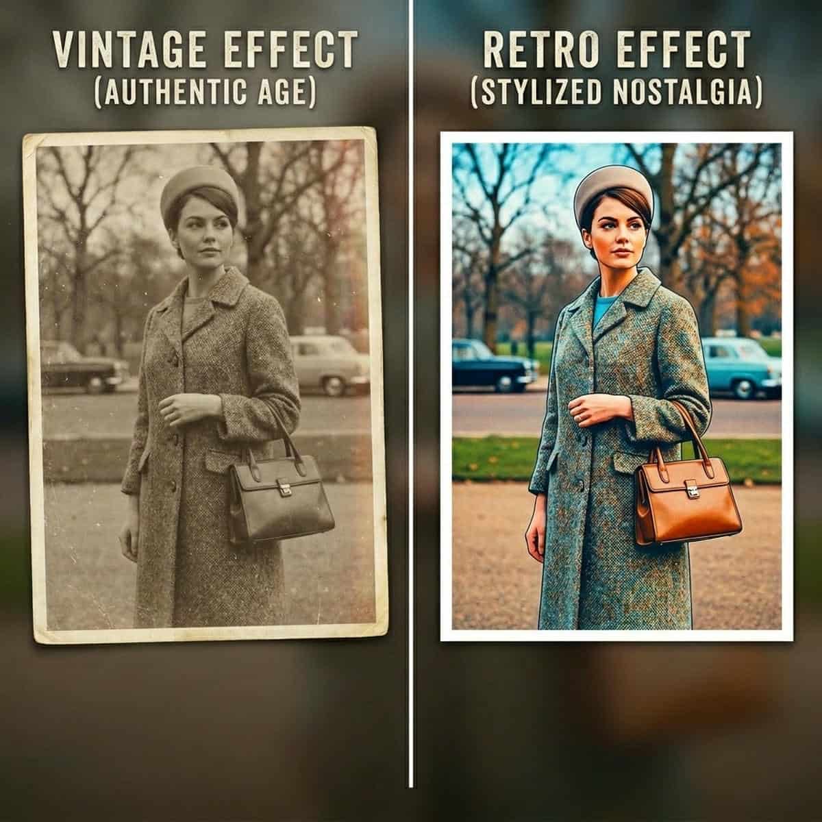 vintage effect vs retro effect